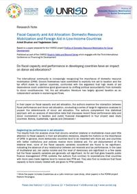 Fiscal Capacity and Aid Allocation: Domestic Resource Mobilization and Foreign Aid in Low-Income Countries (Research Note)